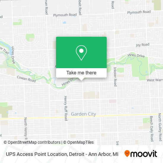 UPS Access Point Location map