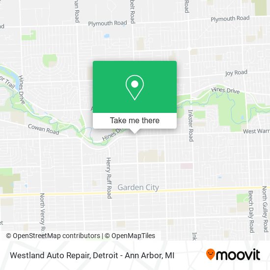 Westland Auto Repair map