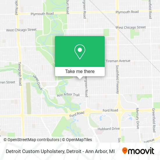 Detroit Custom Upholstery map