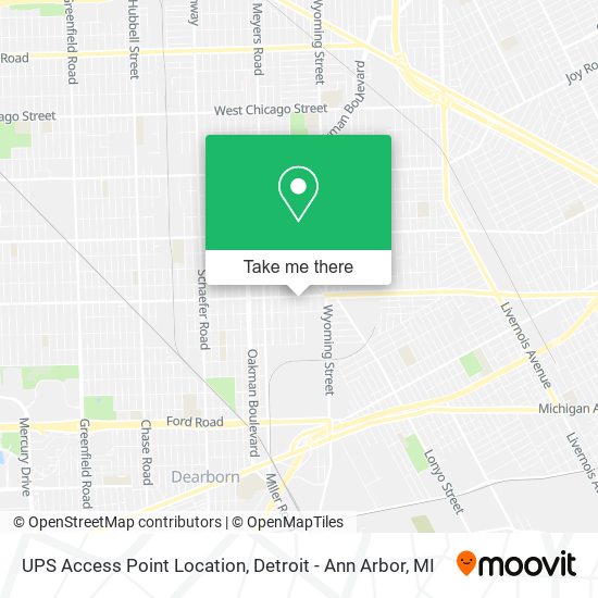 UPS Access Point Location map