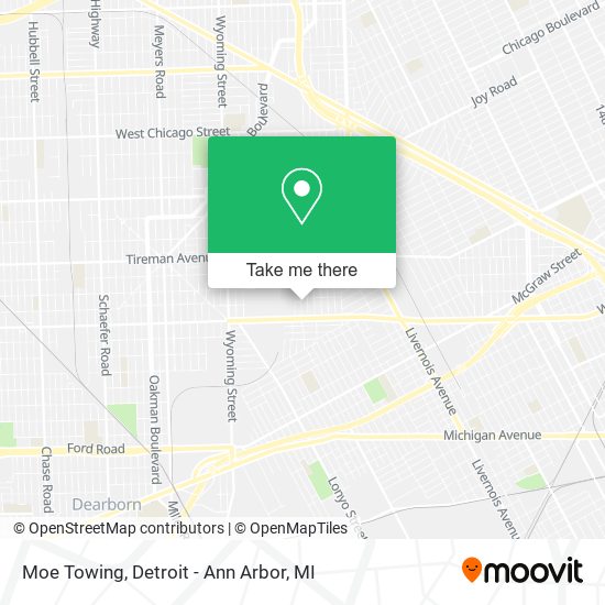 Moe Towing map