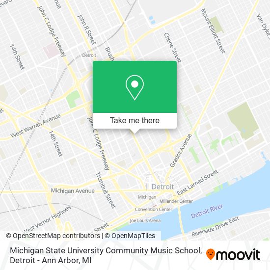 Mapa de Michigan State University Community Music School