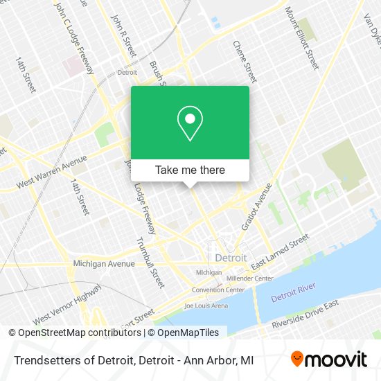 Trendsetters of Detroit map