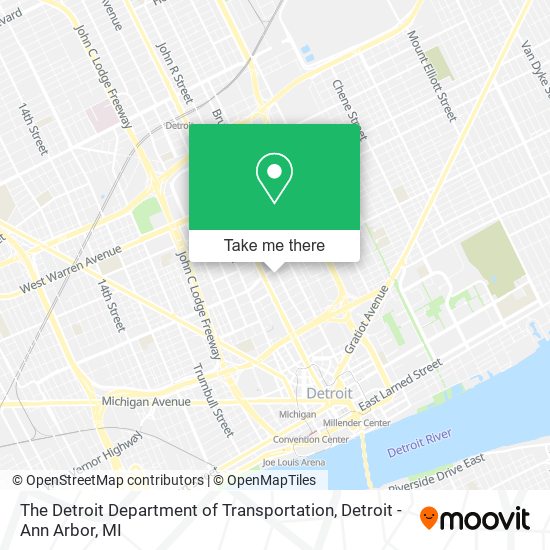 Mapa de The Detroit Department of Transportation