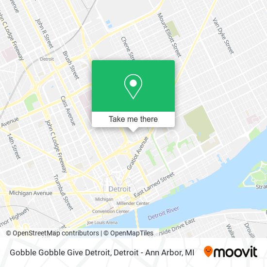 Gobble Gobble Give Detroit map