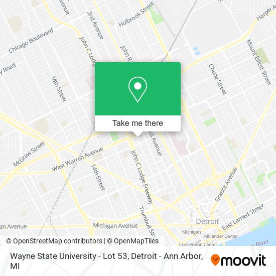 Wayne State University - Lot 53 map