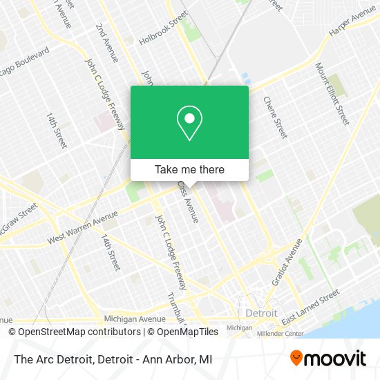 Mapa de The Arc Detroit