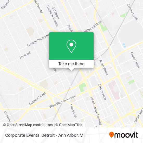 Corporate Events map