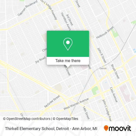 Thirkell Elementary School map