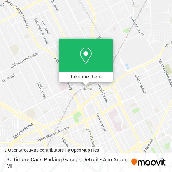Baltimore Cass Parking Garage map
