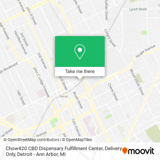 Chow420 CBD Dispensary Fulfillment Center, Delivery Only map