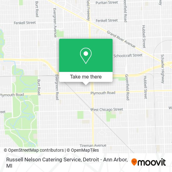 Russell Nelson Catering Service map