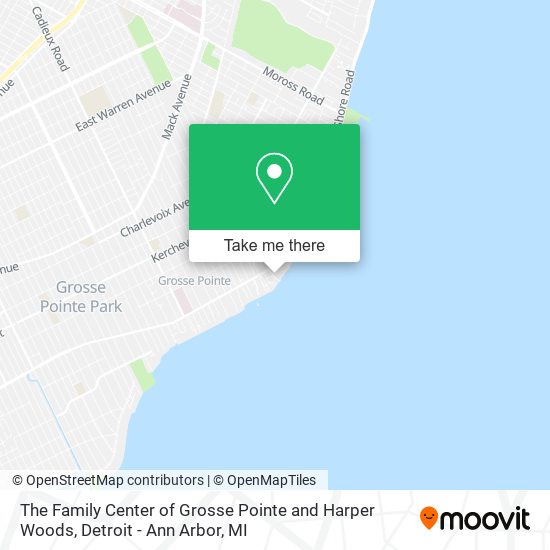 Mapa de The Family Center of Grosse Pointe and Harper Woods