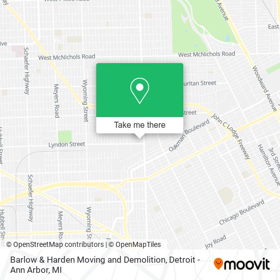 Barlow & Harden Moving and Demolition map