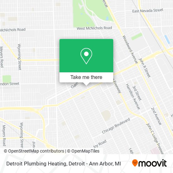 Detroit Plumbing Heating map