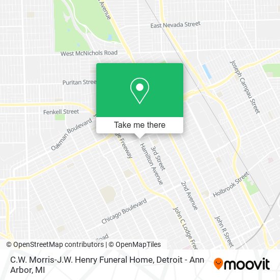 C.W. Morris-J.W. Henry Funeral Home map