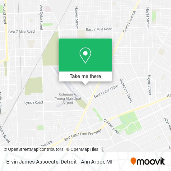 Ervin James Assocate map