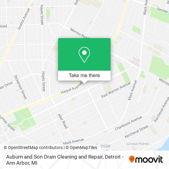 Auburn and Son Drain Cleaning and Repair map