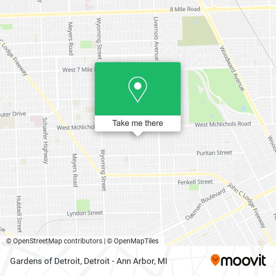 Gardens of Detroit map