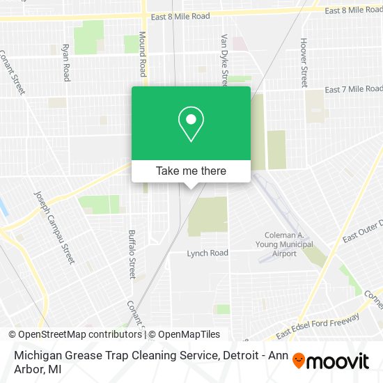 Mapa de Michigan Grease Trap Cleaning Service