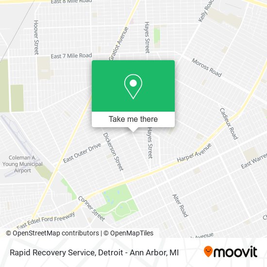 Mapa de Rapid Recovery Service