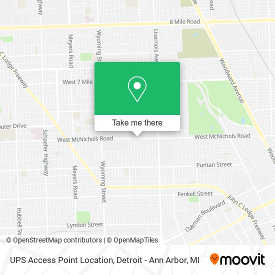 UPS Access Point Location map