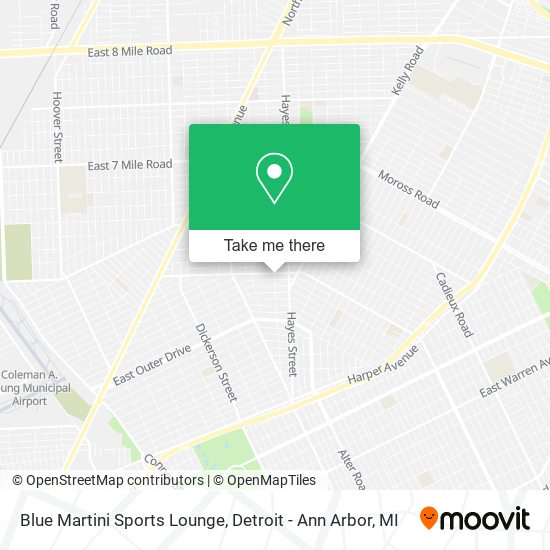 Blue Martini Sports Lounge map