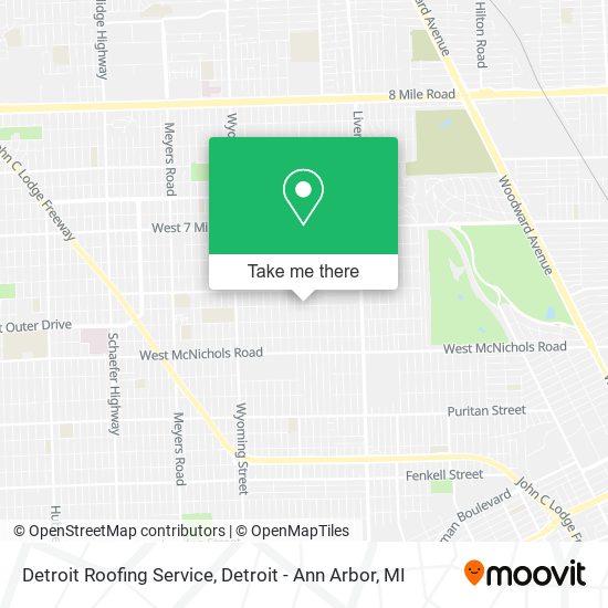 Mapa de Detroit Roofing Service