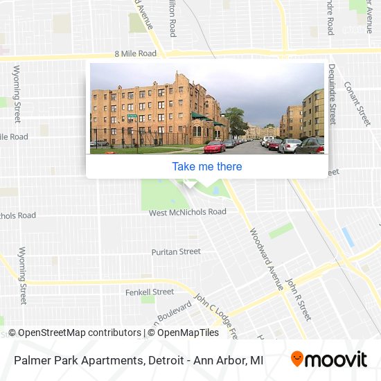 Palmer Park Apartments map