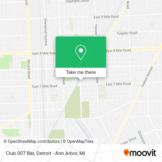 Club 007 Bar map