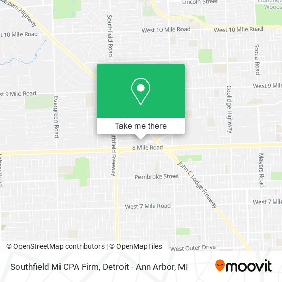 Mapa de Southfield Mi CPA Firm