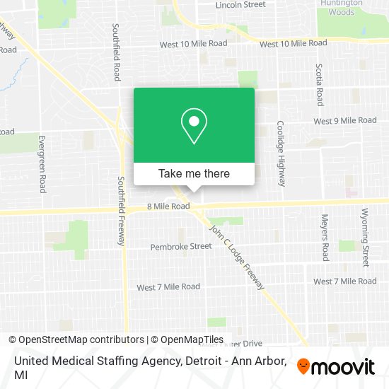 Mapa de United Medical Staffing Agency