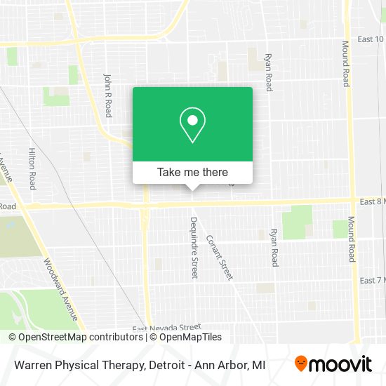 Warren Physical Therapy map