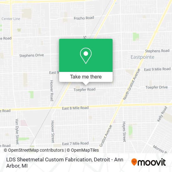 LDS Sheetmetal Custom Fabrication map