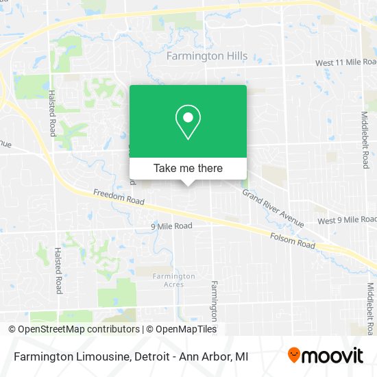 Mapa de Farmington Limousine