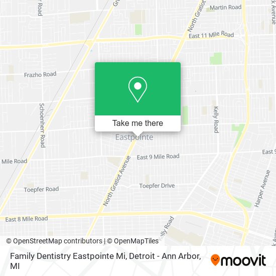 Family Dentistry Eastpointe Mi map