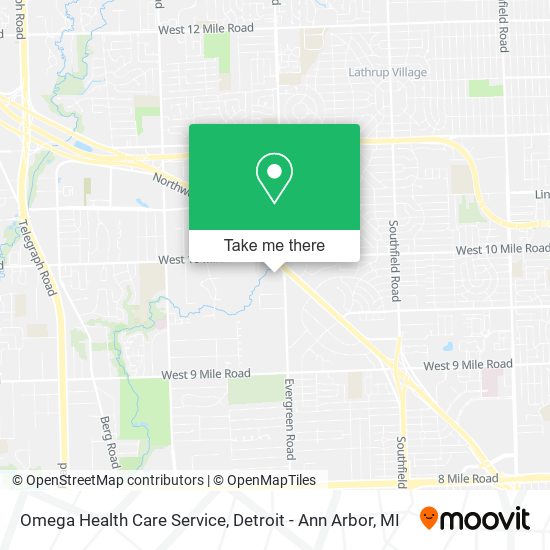 Omega Health Care Service map