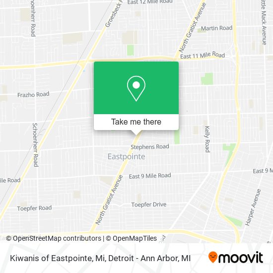 Kiwanis of Eastpointe, Mi map