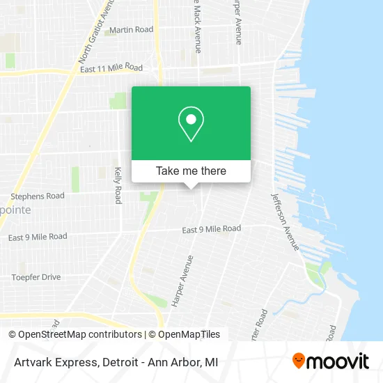 Mapa de Artvark Express