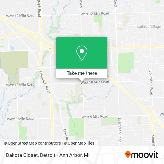 Mapa de Dakota Closet