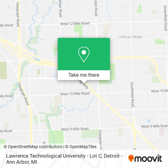 Mapa de Lawrence Technological University - Lot C
