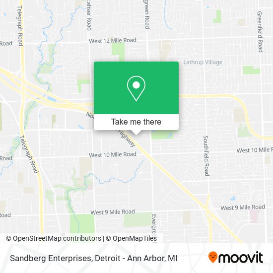 Sandberg Enterprises map