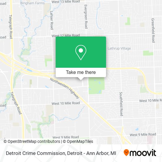 Detroit Crime Commission map