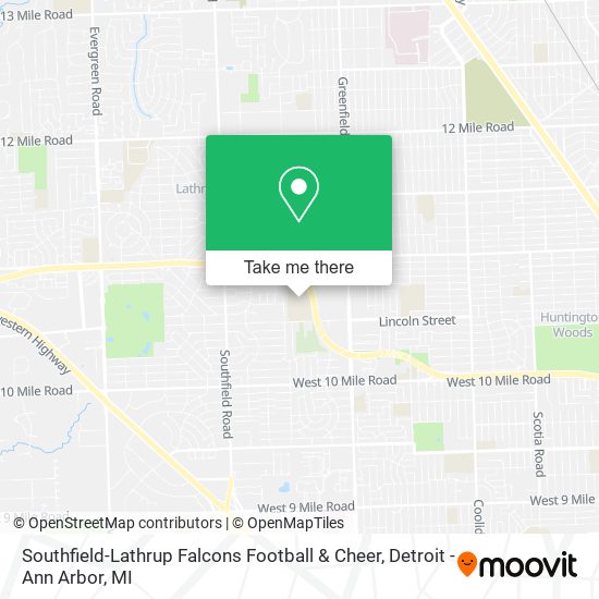 Mapa de Southfield-Lathrup Falcons Football & Cheer