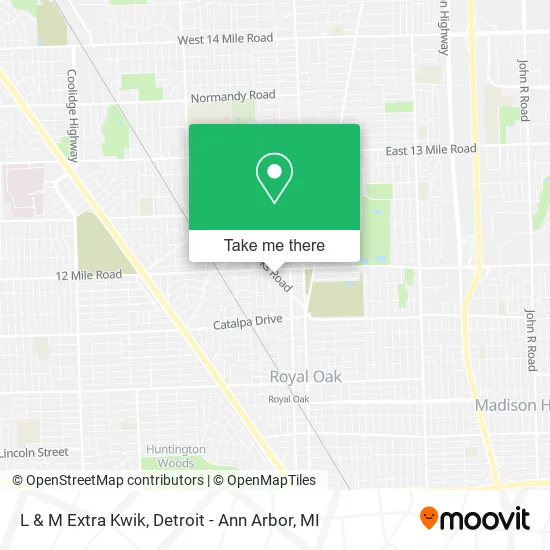 L & M Extra Kwik map