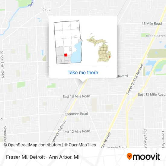Fraser Mi map