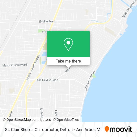 St. Clair Shores Chiropractor map