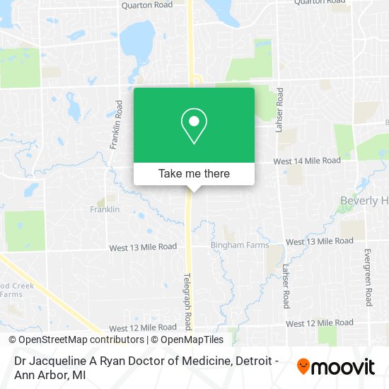 Dr Jacqueline A Ryan Doctor of Medicine map