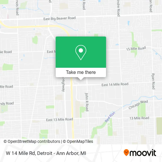 W 14 Mile Rd map