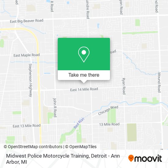 Midwest Police Motorcycle Training map